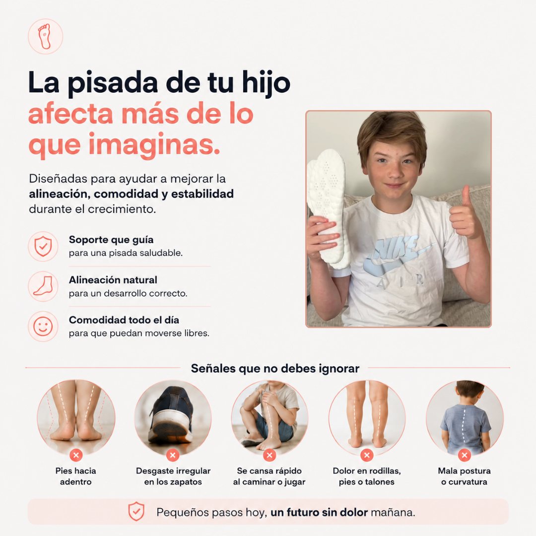 Piesy™ Plantillas Infantiles - Corrigen La Pisada